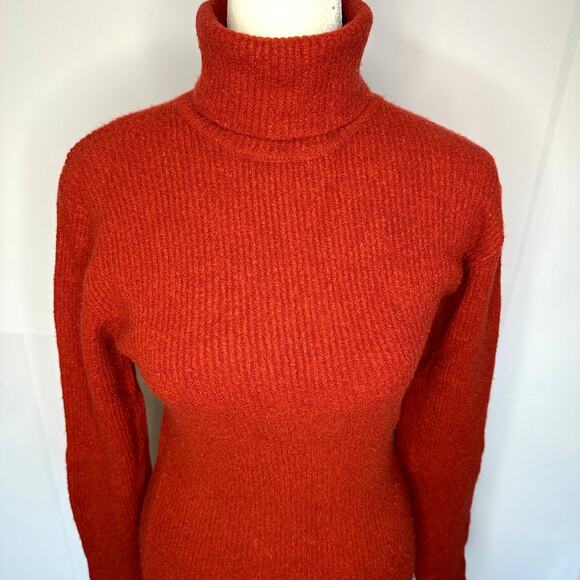 Karl Lagerfeld Cashmere Blend Small Red Turtleneck Sweater Women's Vintage - Picture 5 of 9